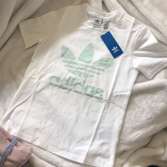 Adidas originals trefoil mint tee shirt - Picture 2 of 6